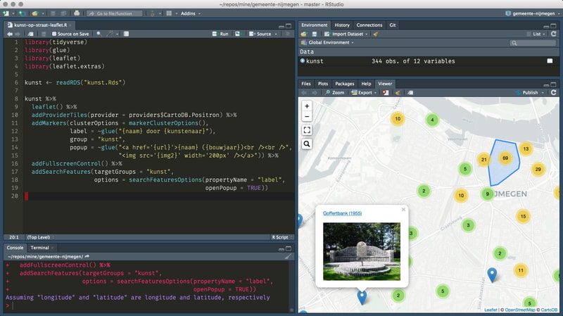 Visualising geographical data with R